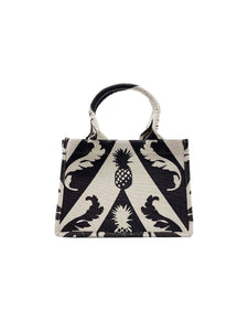 NEWGEN Dark Brown And Cream Giles Designer Tote Bag